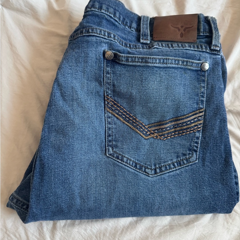 Wrangler Slim Straight Blue Jeans 38x34